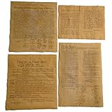 Ktbean 4 Antiqued Parchment Paper US Historical Documents - The Declaration of Independence, The US Constitution, The Bill Of Rights, and the Gettysburg Address