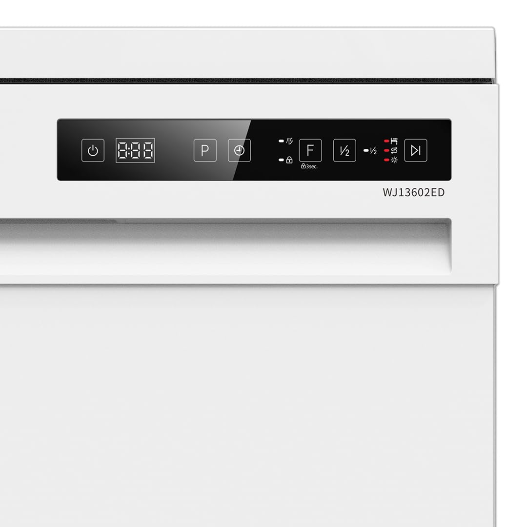 Wonder Lavavajillas 60cm Blanco WJ13602ED. 14 Cubiertos, 2 Bandejas, 6 Programas, Display LED táctil, Función Stop&Go, Eficiencia Energética Clase E