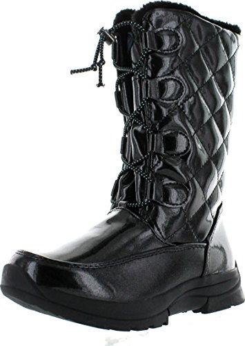 Tundra Girls Sparkles Fashion Quilted Snow Boots