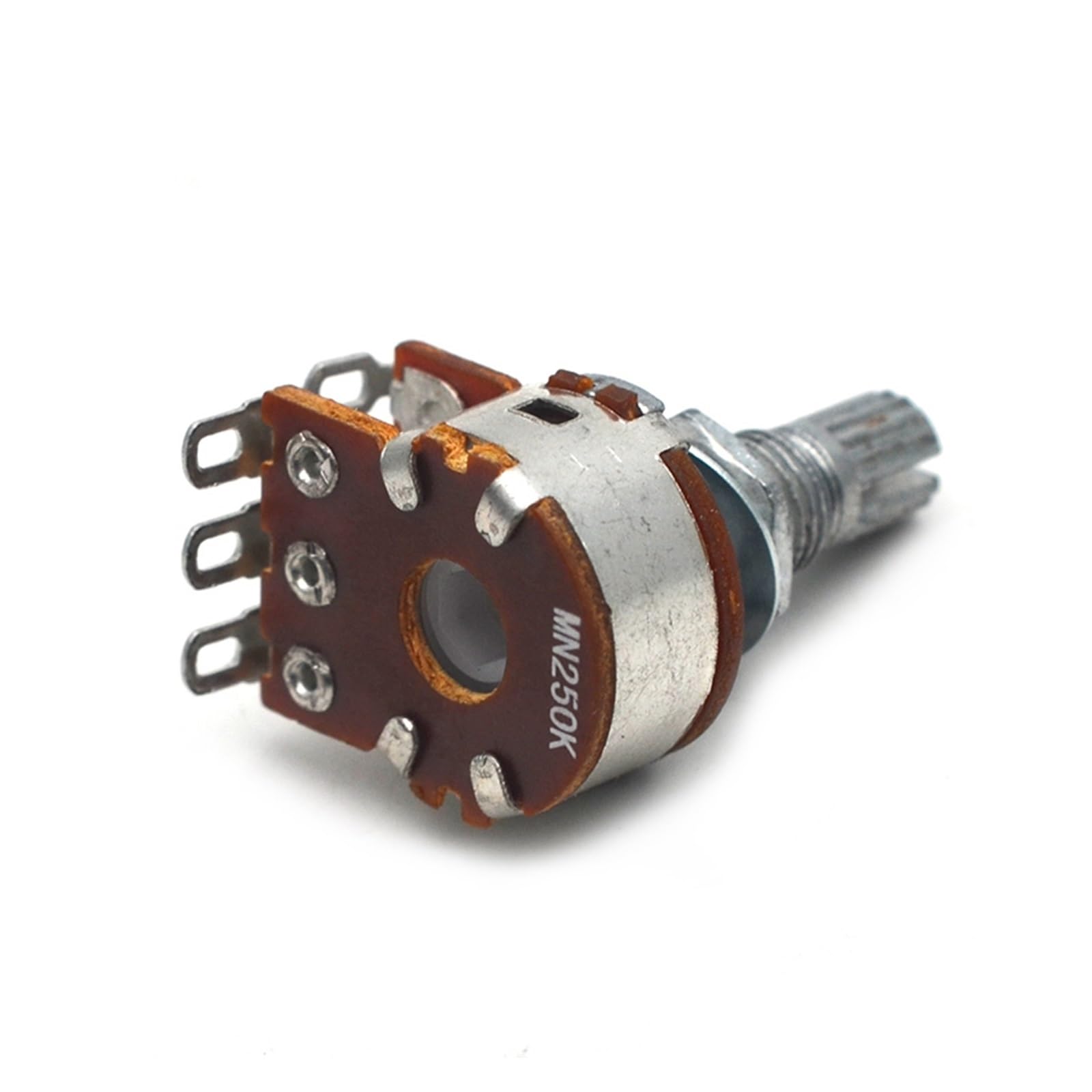 50 Uds doble equilibrio apilado tallo moleteado guitarra bajo Control de tono volumen potenciómetro interruptor-MN250K-MN500K(MN500K 50Pcs)