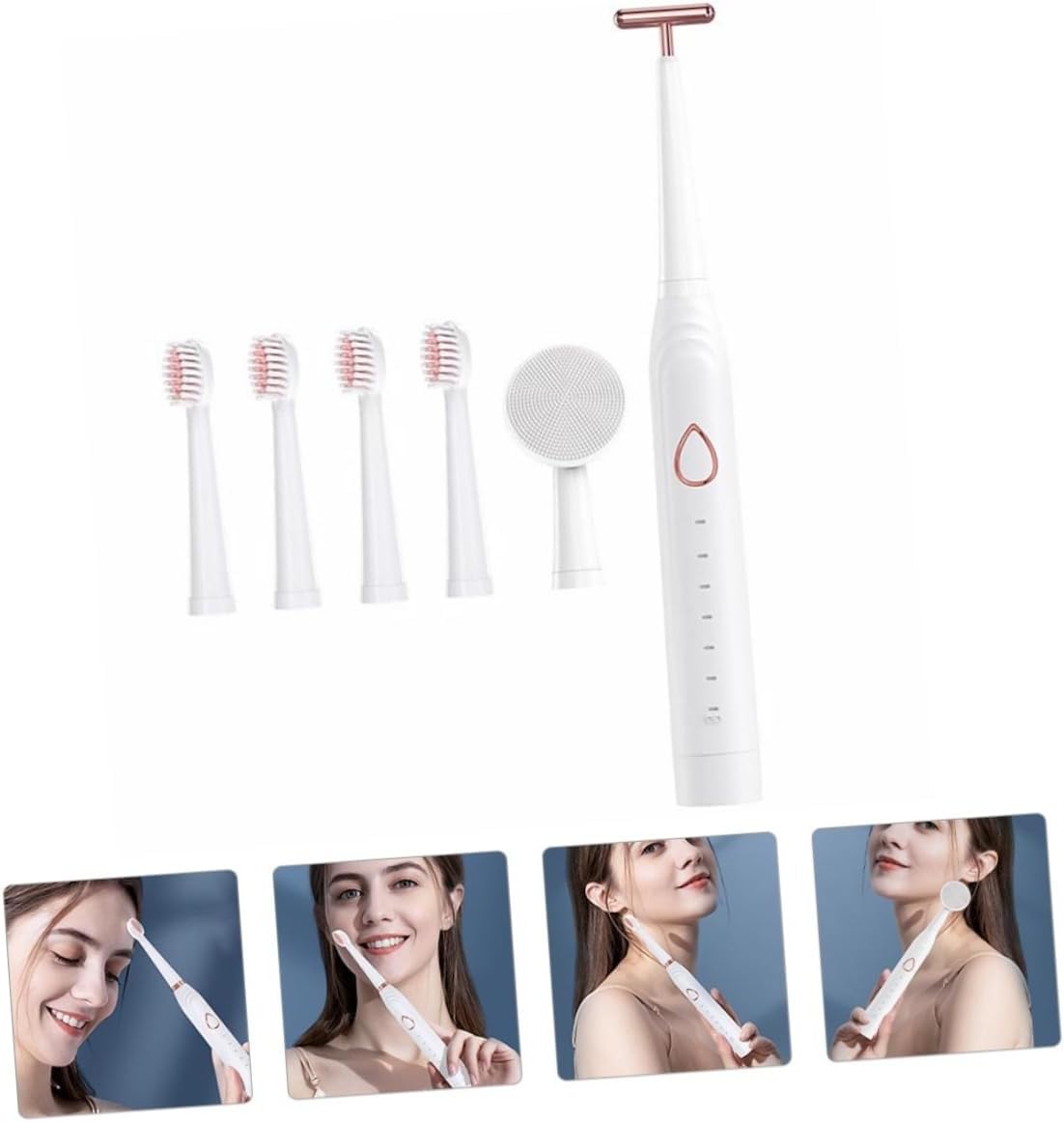 ORFOFE Three-in-one Electric Toothbrush Sonic Toothbrush Sturdy Multi-Functional Brush
