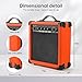 CXLWZ Electric Guitar Amp 20 Watt Amplifier Portable Amp with Headphone Input Gain Powe Including Professional Noise Reduction Cable （Orange）