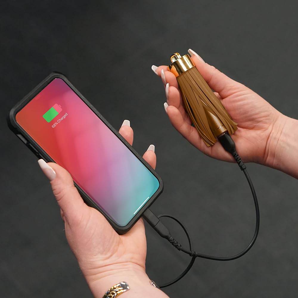 スマホアクセサリー Power bank Amazon.com: Limitless Tassel Keychain Power Bank (Tan) : Cell