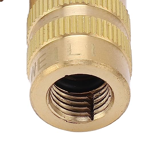 Válvula de carga de refrigerante, 2 piezas, adaptador de seguridad de latón con rosca de 1/4 pulgada para refrigerantes R22, R410, R134A y R404 miniatura 5