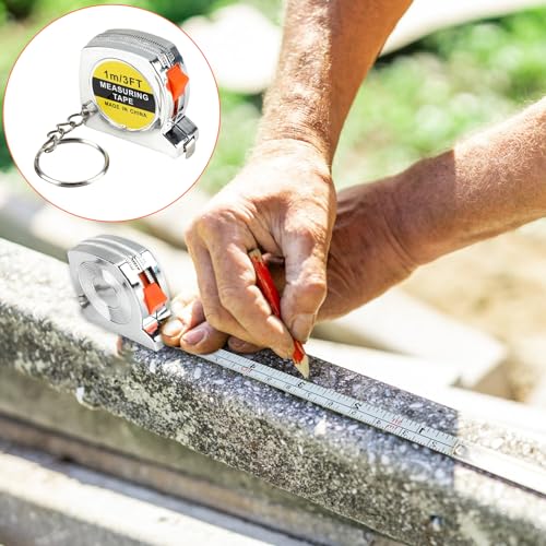 Hoeslaw MINI TAPE MEASURE KEYCHAIN001 12Pcs 3Ft Small Tape Measure Keychain thumb #5