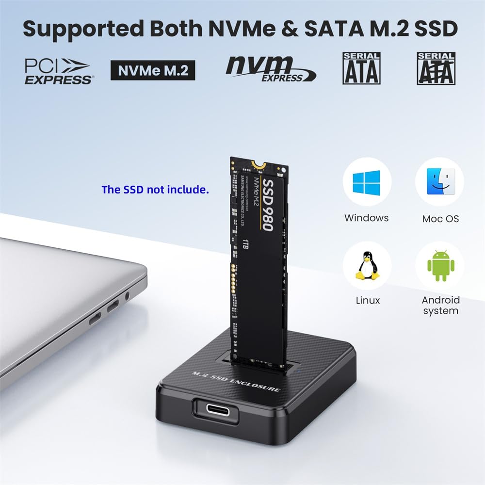 El Mejor Gabinete USB 3.1 Tipo C A NVME M.2 SSD PCIE De 10 Gbps