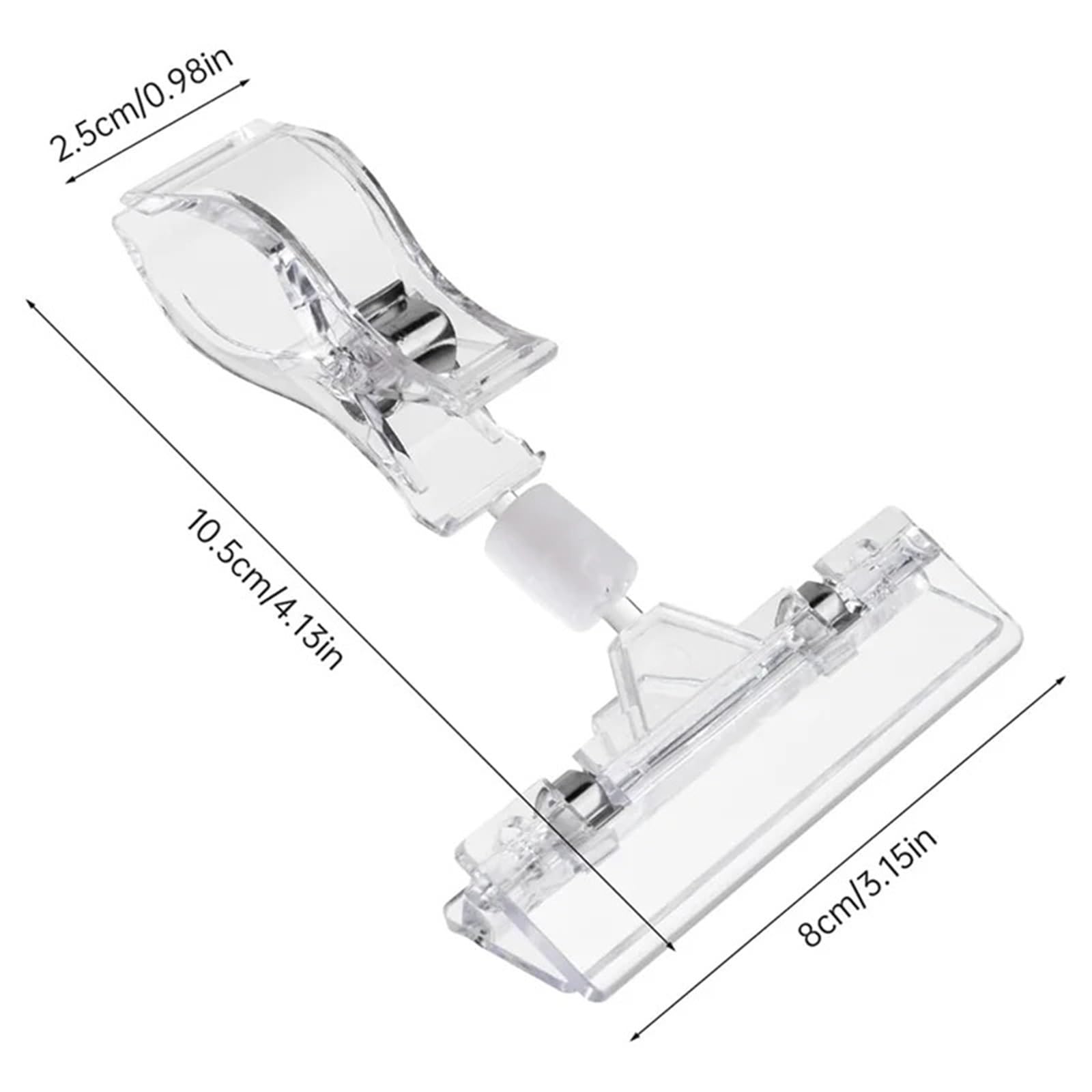100 Stück Preisschild-Ständer-Clips, verstellbare Einzelhandels-Schilderhalter, Kunststoff-Clips | Vielseitige Schilderclips for Einzelhandelsregale, Körbe und die Organisation zu Hause. Strapazierfähiges PP-Material.