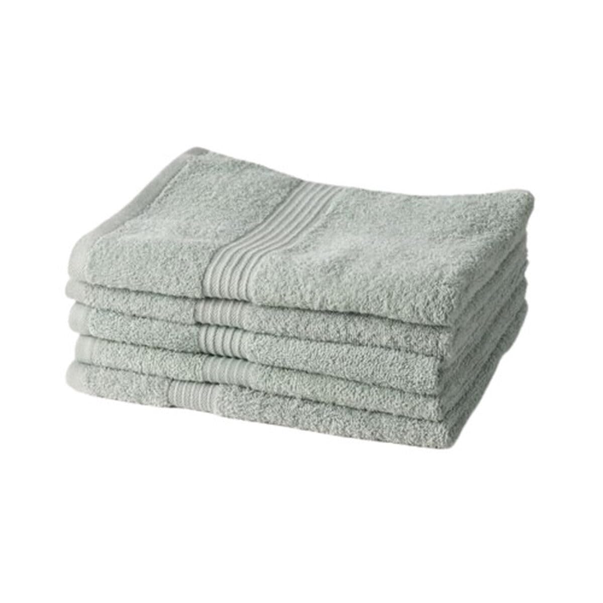 Lot de 5 draps de bain 70x130 cm TODAY en pur coton couleur céladon