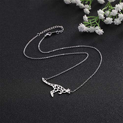 Origami Kangaroo Necklace Minimalist Australian Animas Choker Necklace Fashion Pendant Friendship Gift4