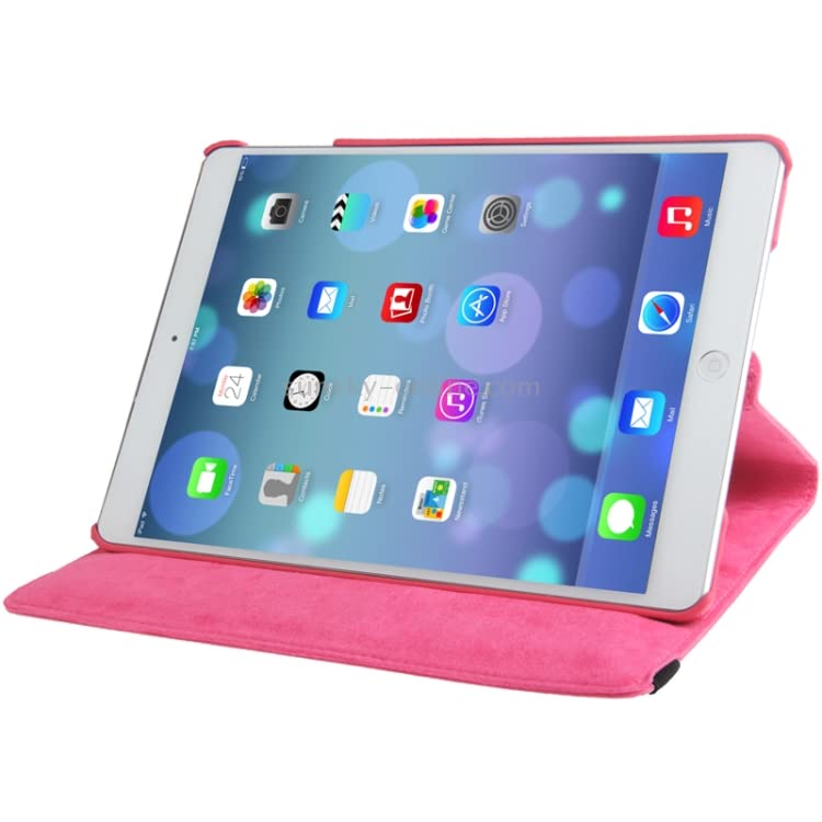 PU Leather Rotate Stand Case for iPad 9.7 inch 5th/6th Generation 2017/18 and For iPad Air 1st Generation and iPad Air 2 2013/14 (Pink) - Image 4