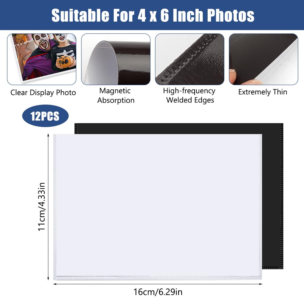 Cadres Photo Magnétiques Gatphy - Lot De 12 - 10x15 Cm - Pour Frigo Et Métal