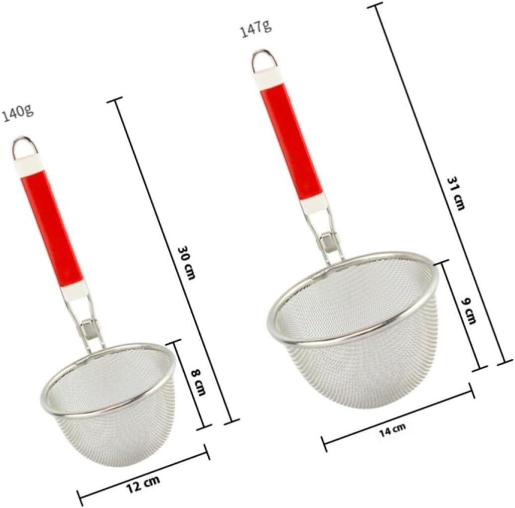 Food Skimmer Basket for Kitchen with Long Handle Stainless Steel