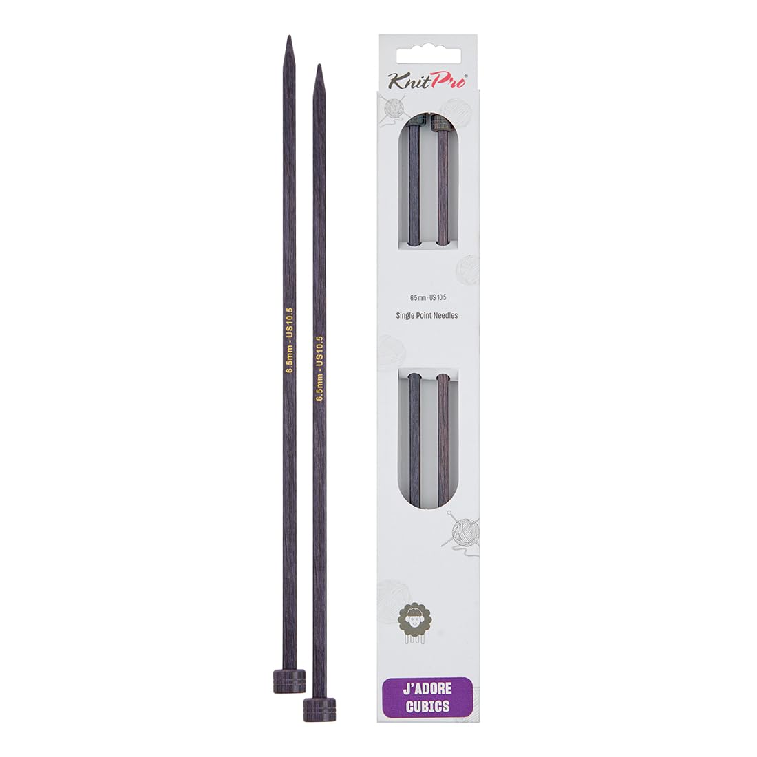 KnitPro J’Adore Cubics Single Pointed Needles 14" (35cm) | 6.50mm