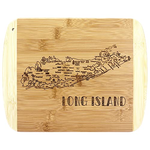 Image of Totally Bamboo A Slice of Life Long Island Engraved Map Cutting Board