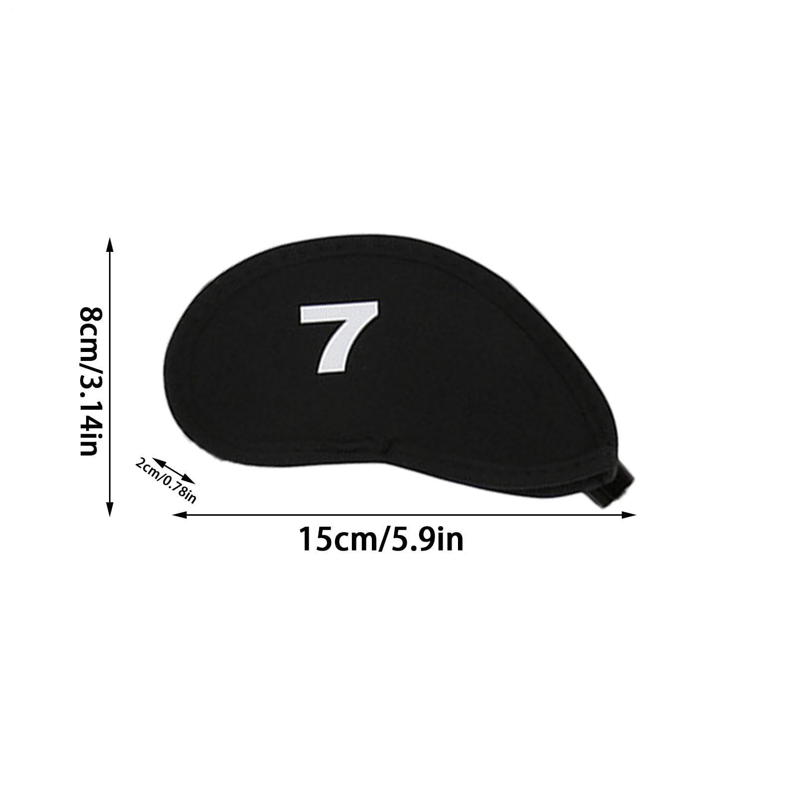 10 fundas para palos de golf con etiqueta bordada, fundas híbridas para conductor, accesorios de golf duraderos para hombre, aptas para la mayoría de clubes