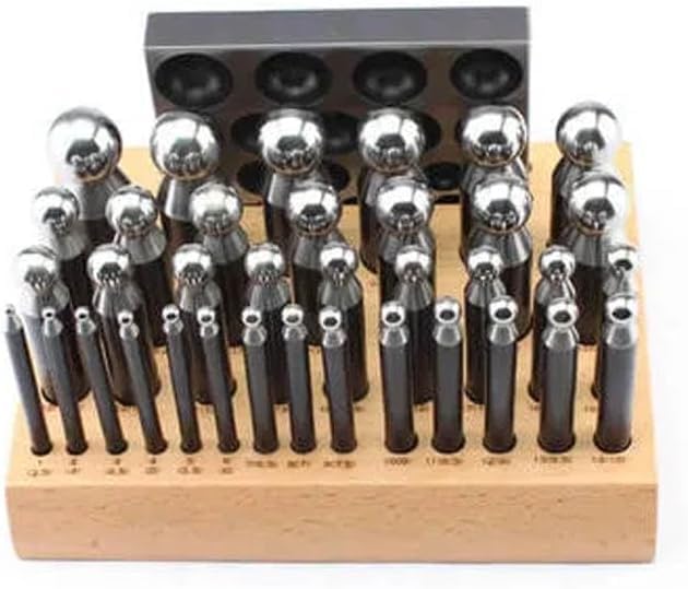 Dapping Punch Set, 36 Pieces, Metal Forming Tools