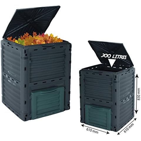 300L Garden Composter Eco Friendly Waste Converter Cover