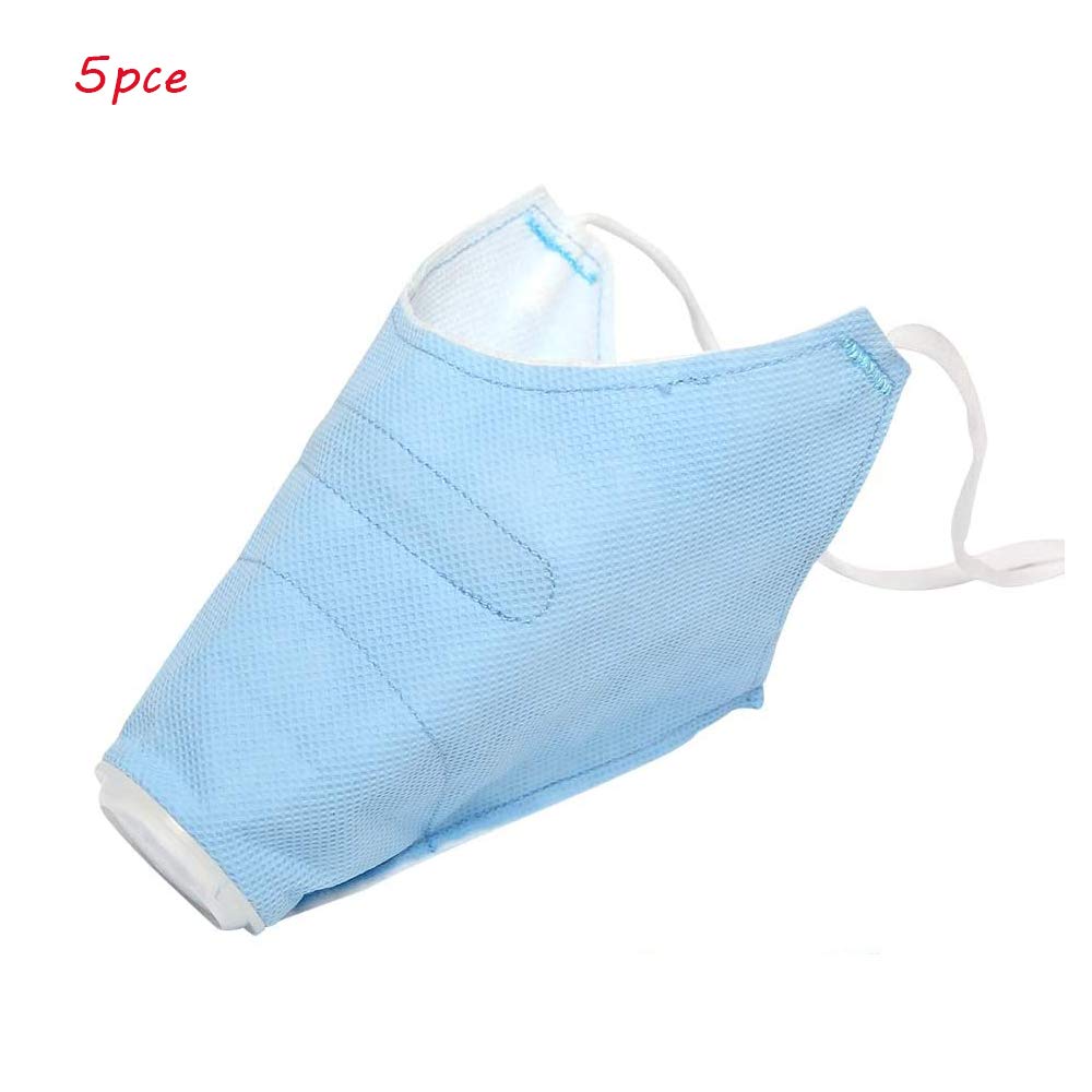 Daily Necessities Dog Protective Muzzle, Filter Anti Dust MuzzleDog Soft Cotton Mouth Mask Puppy Mouth Guard MuzzleCover Pet Breathing Muzzle for Small Medium Large Dog, 5 Pce