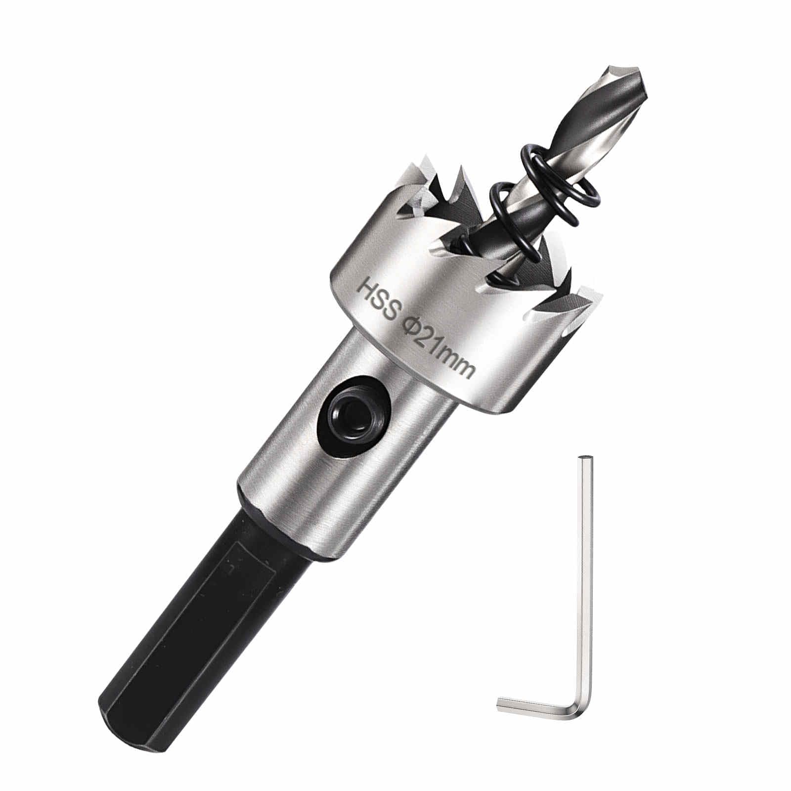 DTGN 13/16" Hole Saw 4341 High Speed Steel - 21mm Hole Cutter - Good for Thin Metal/PVC/Acrylic/Plastic/Wood Board - Silver
