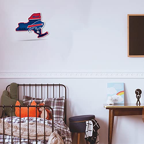 Image of Rico Industries NFL Football State Shape Shape Cut Pennant - Home and Living Room Decor - Soft Felt EZ to Hang
