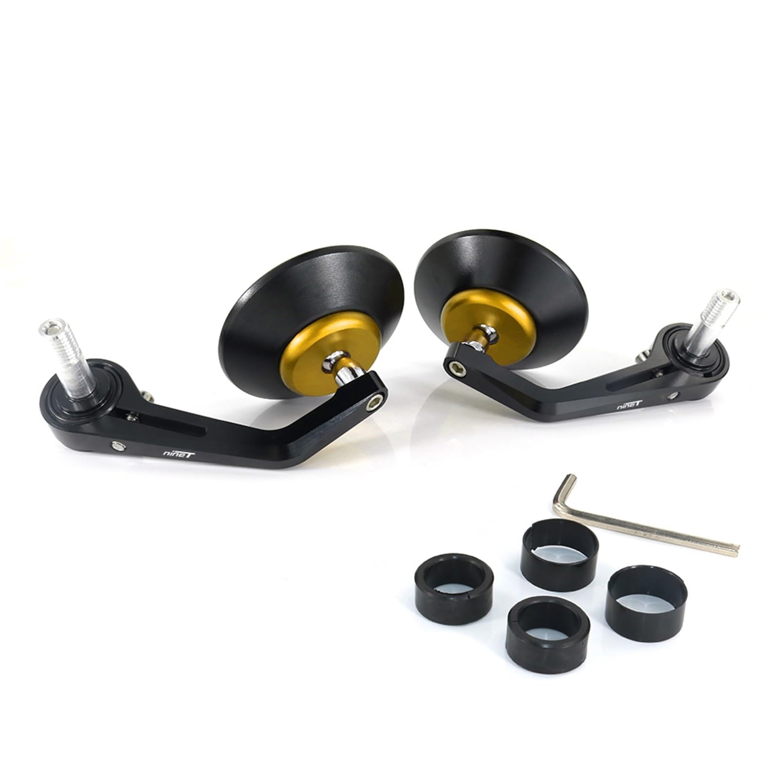 Espejos Moto Homologados Ajuste Para BM & W Para R Nine-t 2014 2015 2016 2017 2018 2019 Espejo Motocicleta Barra Manija Espejos Retrovisores Laterales Geevorks(Yellow)