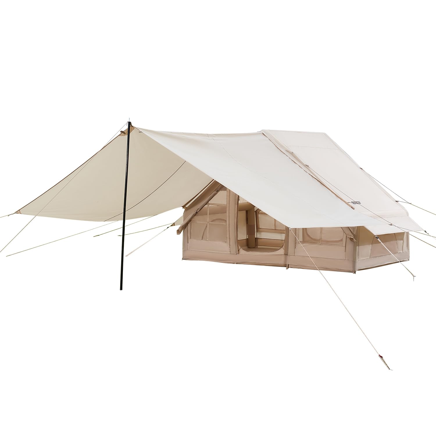 VEVOR Tentes gonflables pour camping, installation facile, tente de camping gonflable avec pompe à main, tente de glamping 4 saisons Oxford 300D avec cric de poêle, sac de rangement inclus pour une