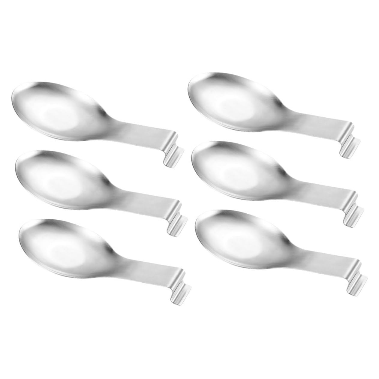 Repose-cuillère Délicat 6 Pièces en Acier Inoxydable, Stable et Résistant