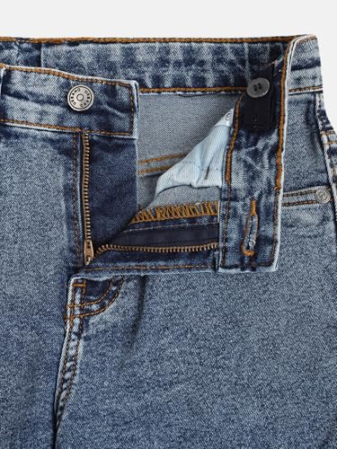 Image of Urbano Juniors Boy's Loose Baggy Fit Washed Denim Jeans Stretchable