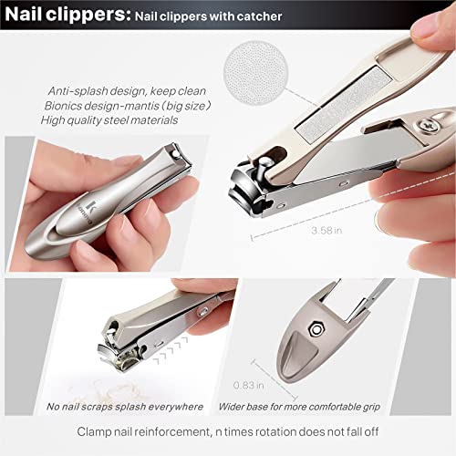 Toenail Clippers For Seniors Thick Toenails, Toe Nail Clippers Adult Thick Nails Long Handle, Professional Heavy Duty Nail Clippers 6Pcs #TOP4