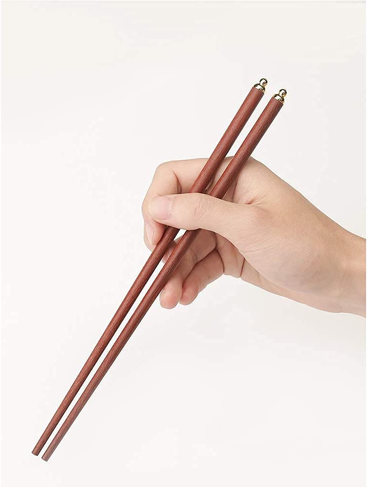 Palillos Reutilizables japoneses Palillos de Metal Palillos Reutilizables Set dees, Palillos japoneses con Caja Palillos de Madera Natural para Sushi Fideos arroz Apto para lavavajillas (Col