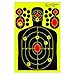 PTPHJEG 9.5x14.5 inch Silhouette Splatter Targets - Bright Fluorescent Yellow Easily seen on Impact When Hitting Target for BB Guns, airguns, Rifles, Indoor and Outdoor ranges (50 Pack)