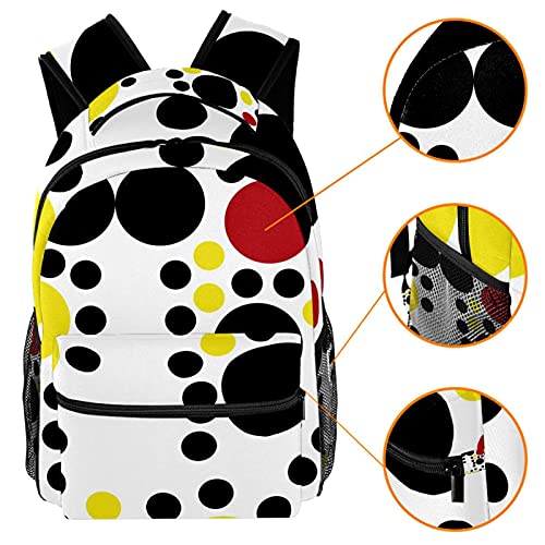 Mochila escolar diario para ir a clase o la cafetería bolsa de libros con lunares 3