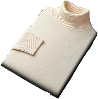 [Hamthuit] メンズ 厚手 ハイカラー セーター ゆったり カジュアル 無地 ニットセーター スリムフィット 長袖 プルオーバー