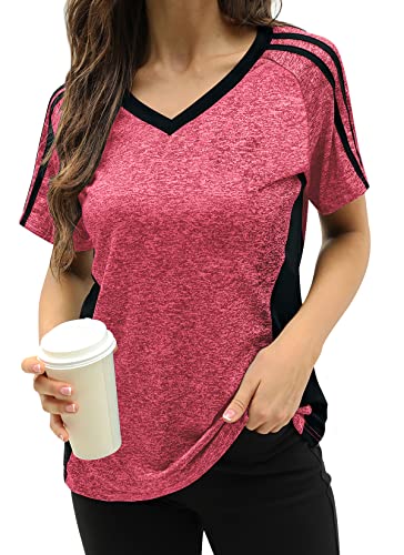 HOCOSIT-Womens-Workout-Shirts-Fast-Dry-Active-Wear-Yoga-Top-Sweat-Wcking-Clothes