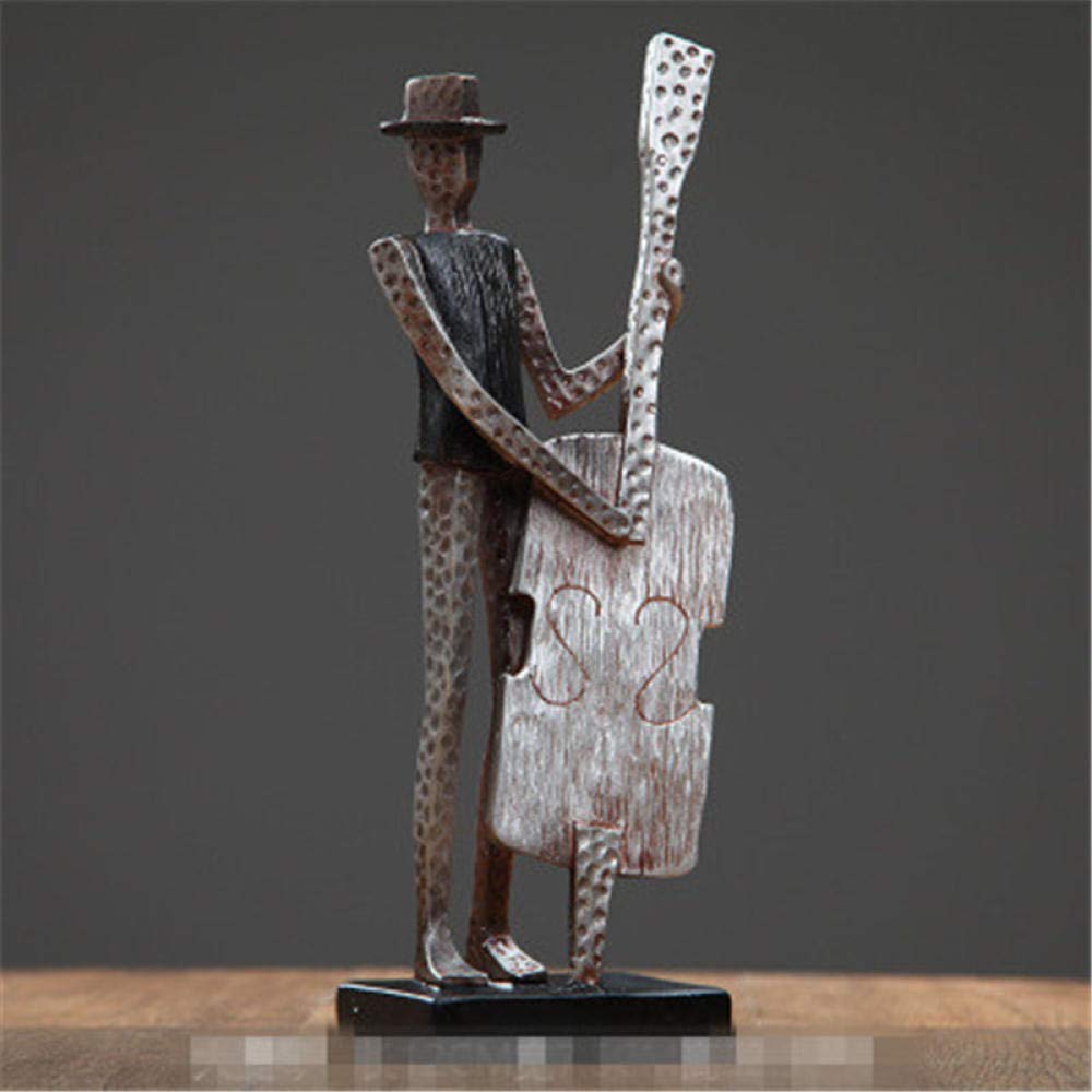 Statue Scultureornamenti di Decorazione di Figurine di Violoncello del Musicista della Resina della Pittura A Mano