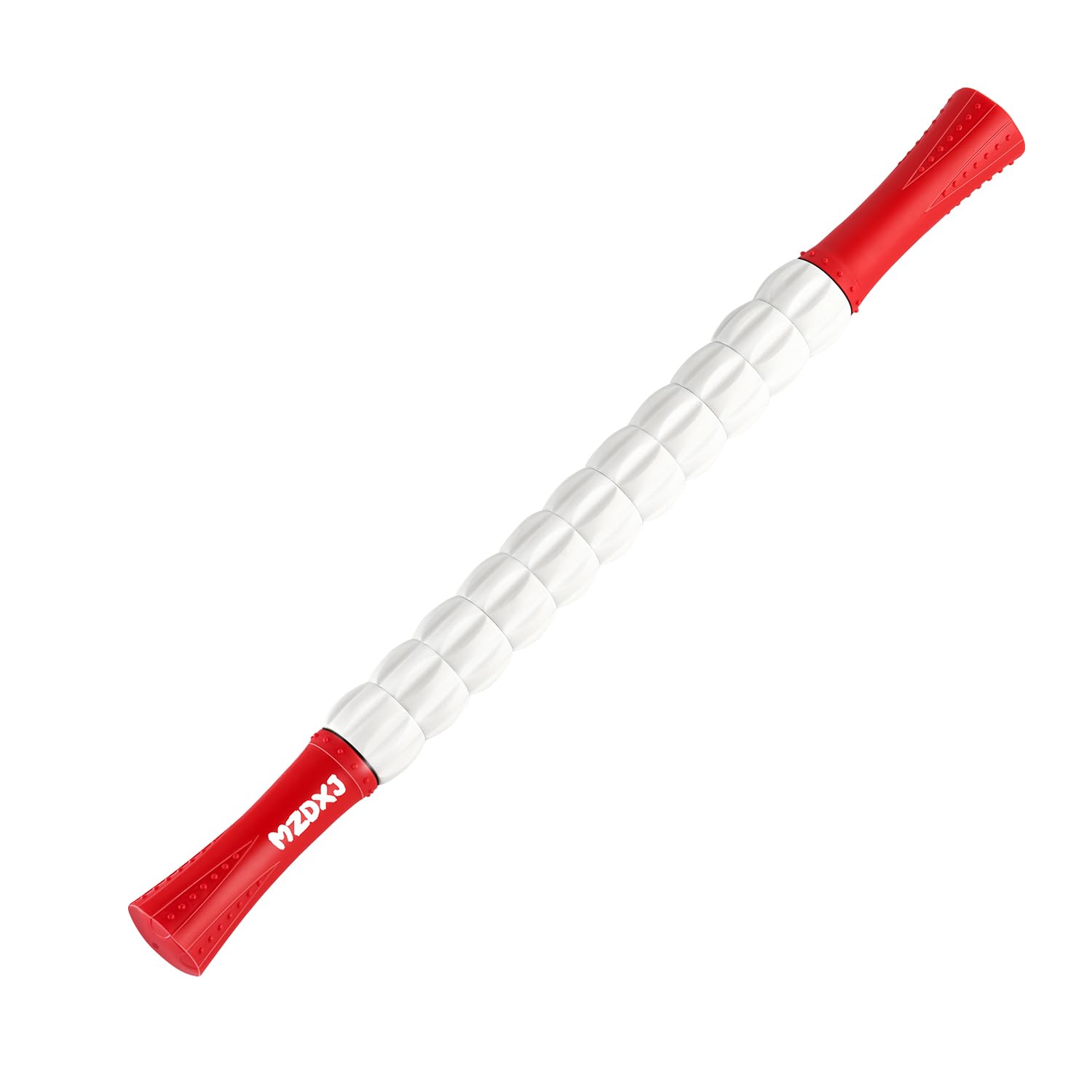 Muscle Roller Massage Roller Stick- Deep Tissue Fascia Blaster for Myofascial Pain Relief, Lymphatic Drainage &amp; Body Sculpting, Handheld Physical Therapy &amp; Recovery Tool ​(Red White inch)
