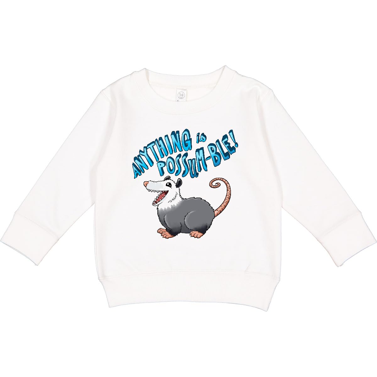 inktastic Anything Is Possum-ble- Possum Pun Toddler Sweatshirt 2T White 42fbf
