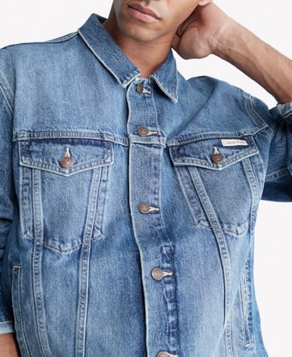 Calvin Klein Men's Essential Denim Trucker Jacket3
