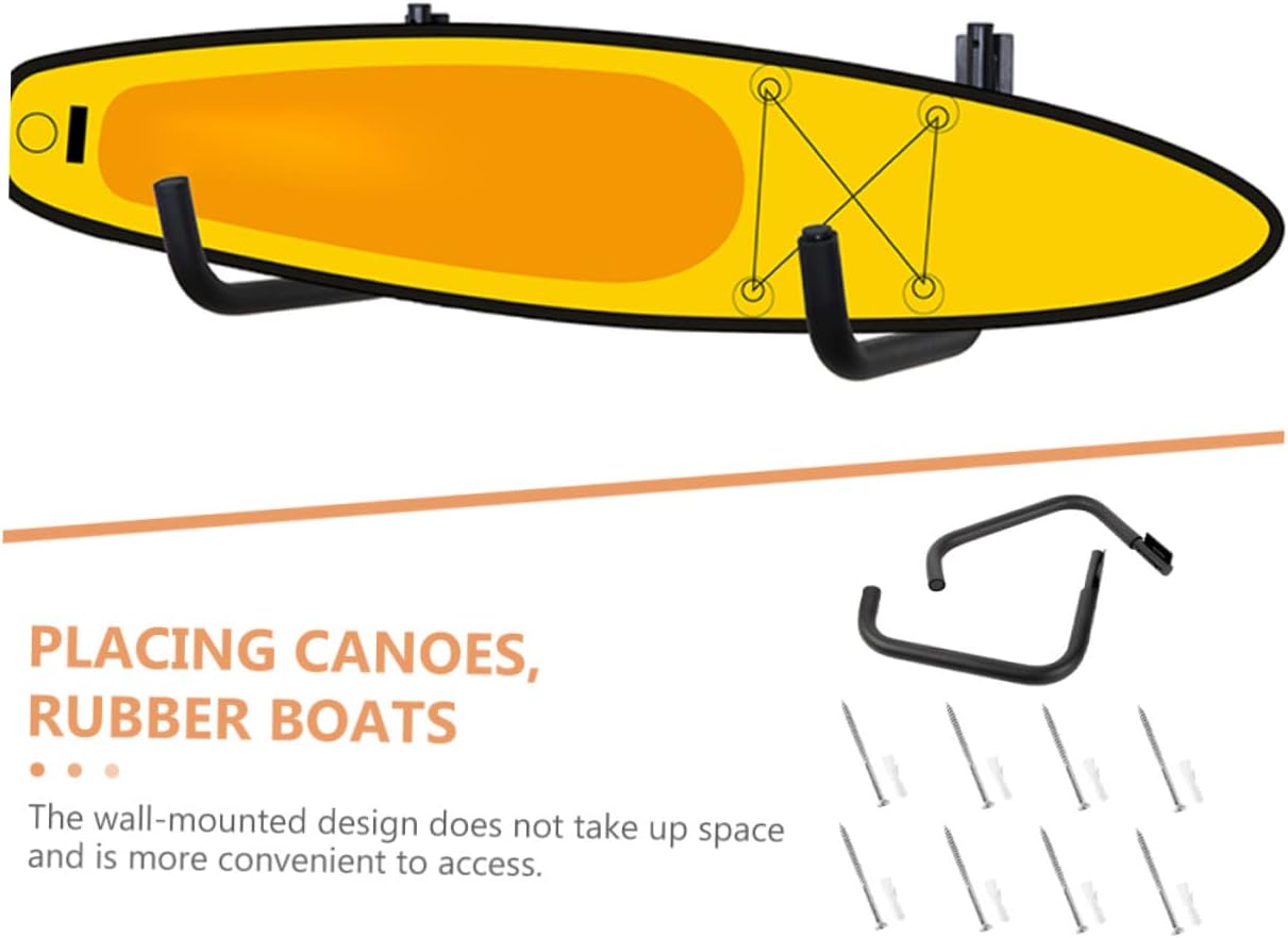 Yardwe Kayak Storage Mount Kayak Paddle Holders Easy Install Aluminum Alloy Boat Accessories