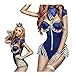 FASHION QUEEN Sexy Lolita Costume Sailor Stewardess Cosplay Uniform Lingerie (One Size, Blue)