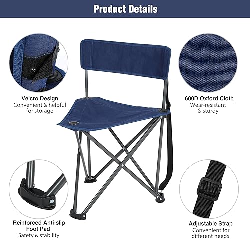 Image of REDCAMP 2 Pack Tripod Chairs for Adults, Folding Lightweight Portable Golf Chairs