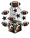 Creative Converting Mini Cascade with Printed Base Tailgate Rush Table Centerpiece, Green/Brown (2-Pack)