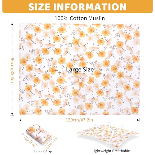 Image of Metplus Car Seat Cover Baby Girl, 100% Muslin Cotton Infant Carseat Covers, Lightweight Breathable Car Seat Canopy, Summer Stroller Sun Shade, Newborn Travel Essentials