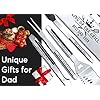 Bonsai Tree Fathers Day Dad Gifts from Daughter, Gifts for Dad, Best Dads Ever Gift for Birthday - Cool Grilling BBQ Present for Father from Son - Daddy Stainless Steel Metal Tool Heavy Duty Set 4
