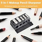 5 Hole Makeup Pencil Sharpener Cosmetic Tool Multiple Sizes Eyeliner and Lip Liner Sharpener for Women Sacapuntas de Lapiz Maquillaje 5 Slot Make Up Pencil Sharpener - Image 3