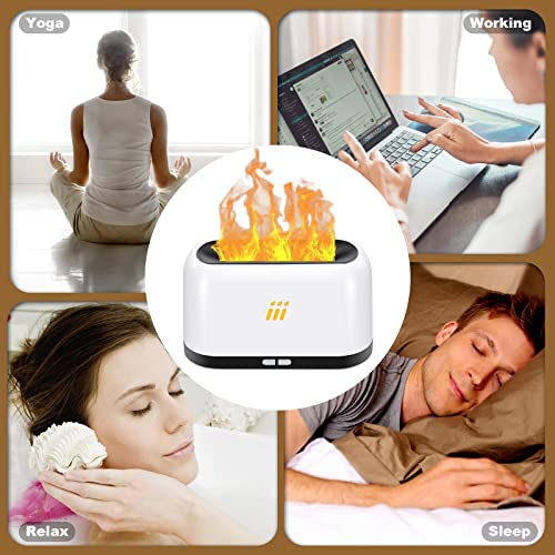 Oil Diffuser With Flame Light Air Aroma Humidifier For Home Large & Small Room,Office Or Yoga #TOP5