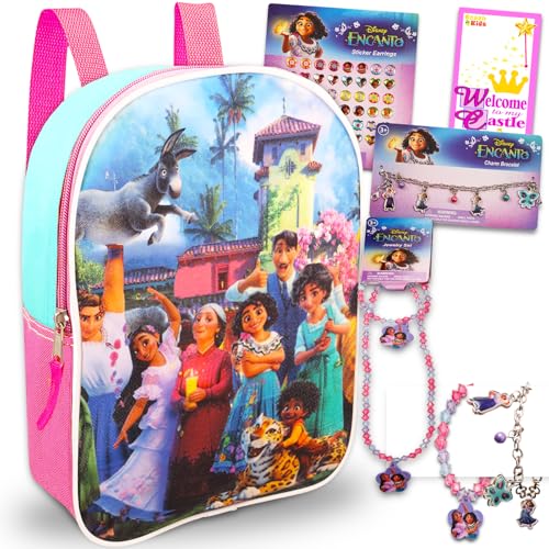 Disney Encanto Gift Set for Girls - Bundle with Encanto Mini Backpack Plus Encanto Jewelry Set with Necklace, Bracelet, and More Accessories | Encanto Birthday Gifts