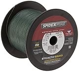 SpiderWire Stealth® Superline, Moss Green, 30lb | 13.6kg, 1500yd | 1371m Braided Fishing Line, Suitable for Freshwater and Saltwater Environments