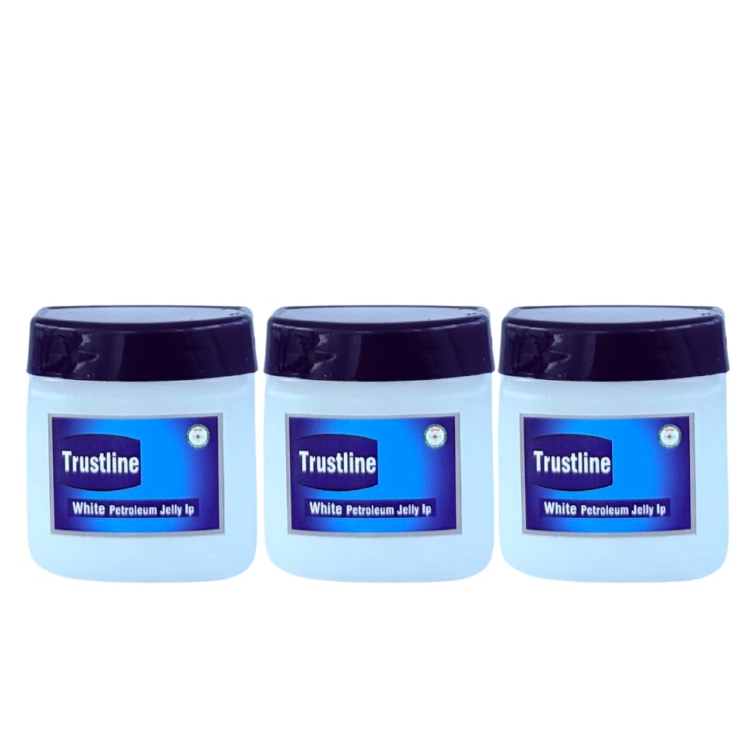 Trustline White Perfumed Petroleum Jelly for Chapped Lips, Rough Hands, Legs & Cracked Feet | Moisturizing & Soothing Cream | 50 g Each - Pack of 3-picture-12