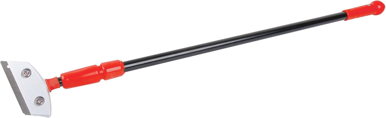 Performance Tool W7521 32 to 55-Inch Telescoping Multi-Purpose Scraper - Extendable Steel Shaft, Aluminum Head, Uses Standard Snap Blades for Light Duty Scraping